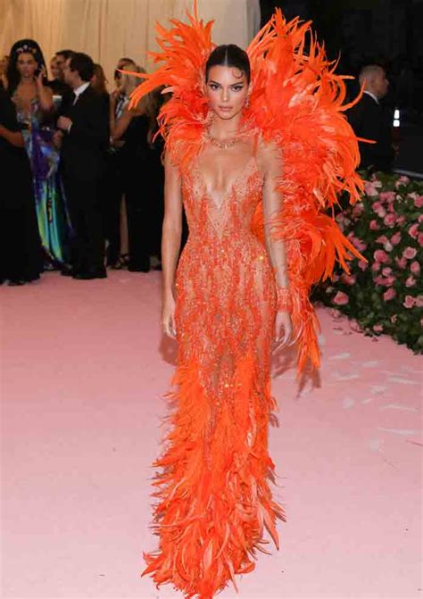 kendall jenner met gala orange.